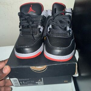 Jordan Kids Black and Red Sneakers